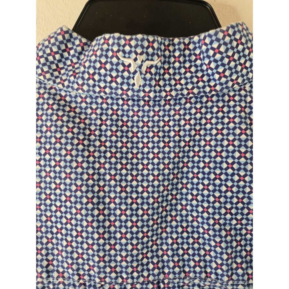 Wrangler 20X Mens XXL Blue Geometric Diamond Competition Button Shirt MJ2615M